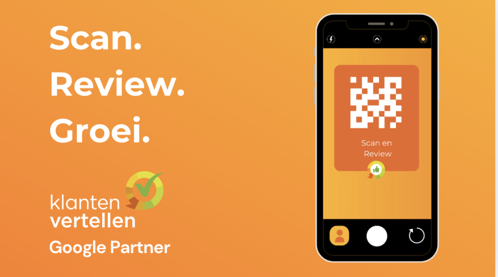 Klantenvertellen QR Code, reviews verzamelen was nog nooit zo makkelijk